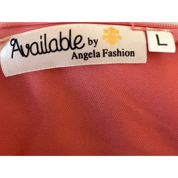 Available by Angela Fashion Pink Maxi Dress Size L - Picture 4 of 4